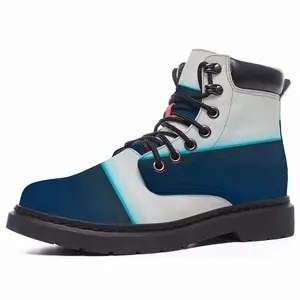 Men Charcoal White Teal Series 3 Mid Top Boots