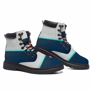 Men Charcoal White Teal Series 3 Mid Top Boots