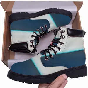 Men Charcoal White Teal Series 3 Mid Top Boots