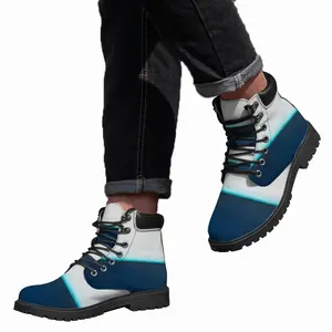 Men Charcoal White Teal Series 3 Mid Top Boots