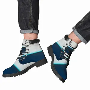 Men Charcoal White Teal Series 3 Mid Top Boots