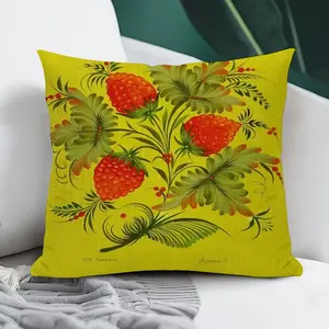 Raspberry Polyester Pillow (Square, Multi-Size)