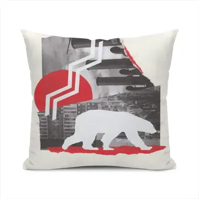 Wwf Polar Bear Polyester Pillow (Square, Multi-Size)