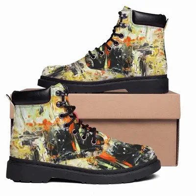 Men Mysterious Wave Mid Top Boots