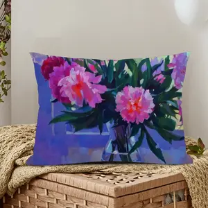 Peonies Polyester Pillow (Rectangle, Multi-Size)