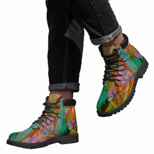 Men Alchemical Symbols Mid Top Boots