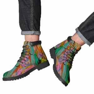 Men Alchemical Symbols Mid Top Boots