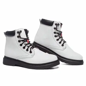 Men White Mid Top Boots