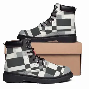 Men Shades Of Grey Mid Top Boots