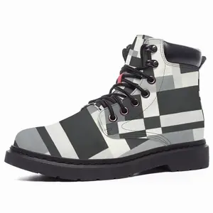 Men Shades Of Grey Mid Top Boots