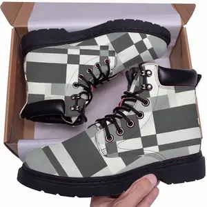 Men Shades Of Grey Mid Top Boots