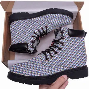 Men Colorful Mid Top Boots