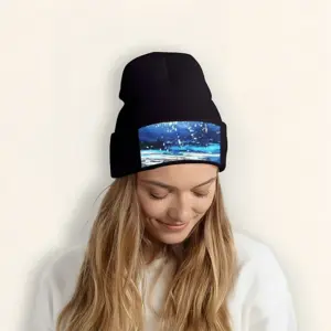 Waters Imaginary Seascape Knitted Hat