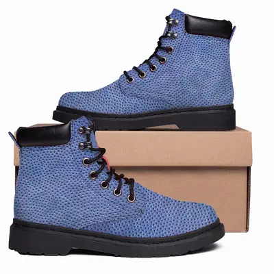 Men Blue-Purple Mid Top Boots