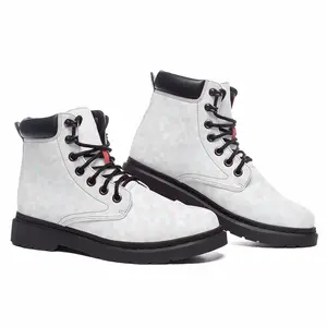 Men White-Soft Colorful Mid Top Boots