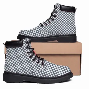 Men Black-And-White Mid Top Boots