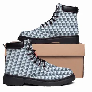 Men Black-White-Gray Ii Mid Top Boots