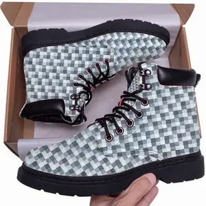 Men Black-White-Gray Ii Mid Top Boots