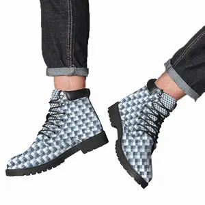 Men Black-White-Gray Ii Mid Top Boots