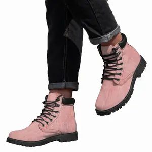 Men Pink Mid Top Boots