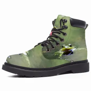 Men Green Frog - Staring Contest Mid Top Boots