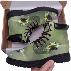 Men Green Frog - Staring Contest Mid Top Boots