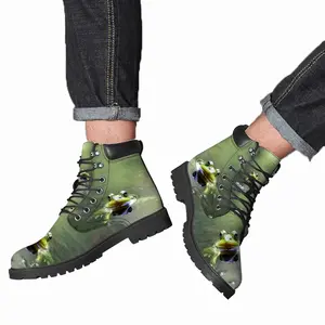 Men Green Frog - Staring Contest Mid Top Boots