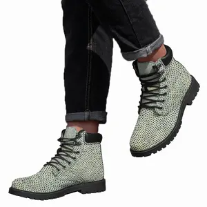 Men Yellow-Green Mid Top Boots