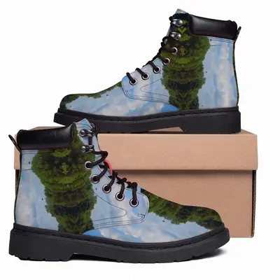 Men Angry Totem Birds Mid Top Boots