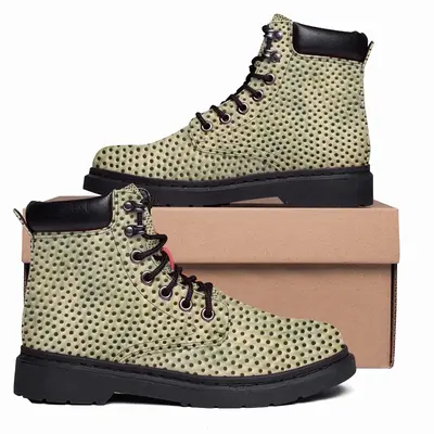 Men Holes Ocker Mid Top Boots