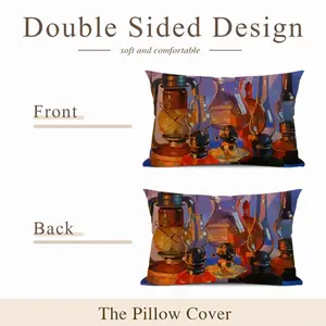 Still Life With Kerosene Lamps Polyester Pillow (Rectangle, Multi-Size)