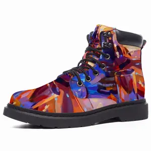 Men Glass Mid Top Boots