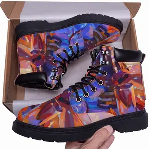 Men Glass Mid Top Boots