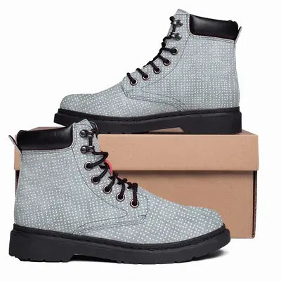 Men Silver Mid Top Boots