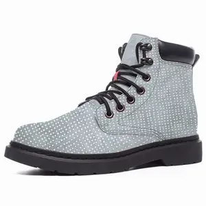 Men Silver Mid Top Boots