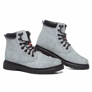 Men Silver Mid Top Boots