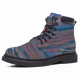 Men Sunset On The Sea Mid Top Boots