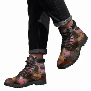 Men Paint Mid Top Boots