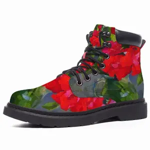 Men Roses From An Abandoned Garden Mid Top Boots