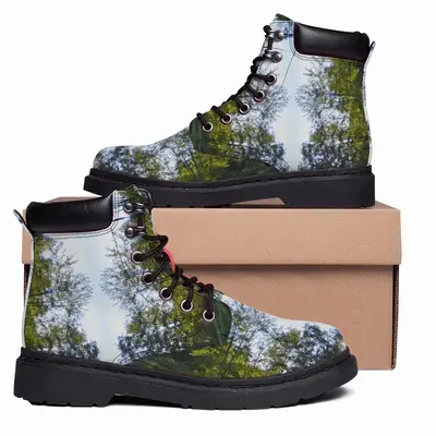 Men Skull Forest Mid Top Boots