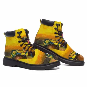 Men African Girls Mid Top Boots