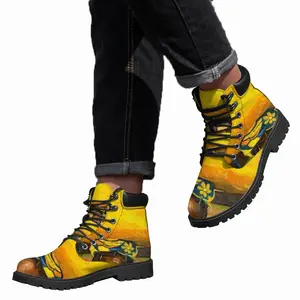 Men African Girls Mid Top Boots