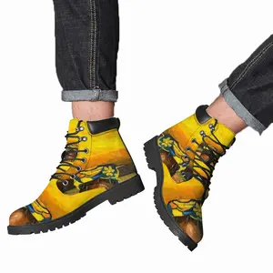 Men African Girls Mid Top Boots