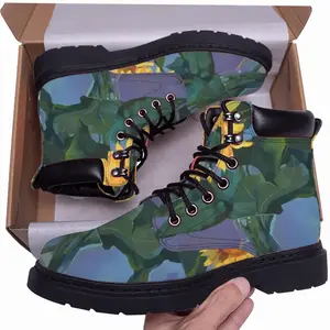 Men Sunflowers Mid Top Boots