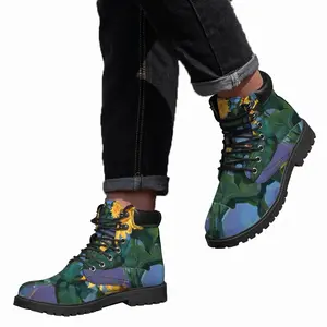 Men Sunflowers Mid Top Boots