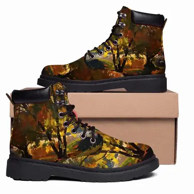 Men Autumn Sunset Mid Top Boots