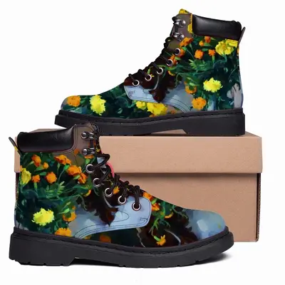 Men Flowers In The House Of The Artist Mid Top Boots