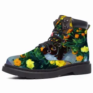 Men Flowers In The House Of The Artist Mid Top Boots