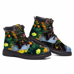 Men Flowers In The House Of The Artist Mid Top Boots