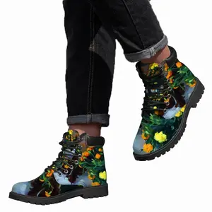 Men Flowers In The House Of The Artist Mid Top Boots